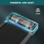 Smug Compact Armless Treadmill, Quiet Under Desk Walking Pad, 200 Lbs Capacity 3 in 1 Portable Walking Treadmill, Space Saving Design for Home & Office - Image 7