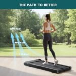 Smug Compact Armless Treadmill, Quiet Under Desk Walking Pad, 200 Lbs Capacity 3 in 1 Portable Walking Treadmill, Space Saving Design for Home & Office - Image 10