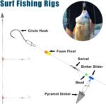 Surf Fishing Tackle Kit Ocean Saltwater Fishing Lures Surf Fishing Gear Fish Finder Rigs Pompano Rig Pyramid Sinker Weight Fishing Hooks Swivels Various Accessories - Image 3