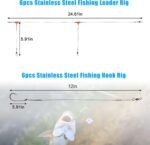 Surf Fishing Tackle Kit Ocean Saltwater Fishing Lures Surf Fishing Gear Fish Finder Rigs Pompano Rig Pyramid Sinker Weight Fishing Hooks Swivels Various Accessories - Image 4