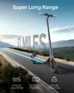 MEGAWHEELS Electric Scooter,500W Electric Scooter for Adults,31 Miles Range,10in Pneumatic Tires,10.4AH Battery,15.5 mph Speed,Escooter Smart APP Control for Commuting, Outdoor, Short Travel - Image 4