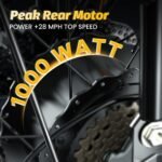 1000W Folding Electric Bike, 48V 20.8AH Large Removable Battery E-Bike, 30+MPH, 80 Miles Max Range, 20" Fat Tire Electric Bike for Adults, Adult Electric Bicycles for Commute - Image 3