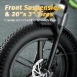 1000W Folding Electric Bike, 48V 20.8AH Large Removable Battery E-Bike, 30+MPH, 80 Miles Max Range, 20" Fat Tire Electric Bike for Adults, Adult Electric Bicycles for Commute - Image 5