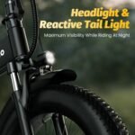 1000W Folding Electric Bike, 48V 20.8AH Large Removable Battery E-Bike, 30+MPH, 80 Miles Max Range, 20" Fat Tire Electric Bike for Adults, Adult Electric Bicycles for Commute - Image 6