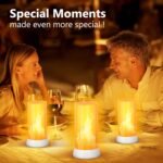2PCS LED Flame Light, USB Rechargeable Flame Lamp with Remote & Timer, Waterproof Dimmable Flameless Candles Light for Home Party Garden Camping Halloween Christmas Decoration - Image 5