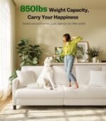 83" Couches for Living Room, Comfy Sofas for Living Room, Teddy Sofa Couch, Tool-Free Setup Loveseat Sofa, All-Wood Love Seat Couches, Small Couch 2 Pillows Included, Beige - Image 4
