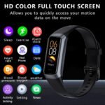 Fitness Tracker Activity Tracker 1.10''AMOLED Touch Color Screen,Smart Watch with 24/7 Blood Oxygen Heart Rate,Sleep Monitor,IP68 Waterproof,Step Counter Health for Women Men - Image 3