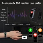 Fitness Tracker Activity Tracker 1.10''AMOLED Touch Color Screen,Smart Watch with 24/7 Blood Oxygen Heart Rate,Sleep Monitor,IP68 Waterproof,Step Counter Health for Women Men - Image 5
