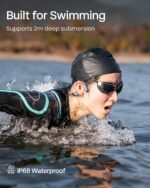 SHOKZ OpenSwim Pro - Open-Ear Bluetooth & MP3 Bone Conduction Sport Headphones, Swimming Headphones, IP68 Waterproof, Grey - Image 4