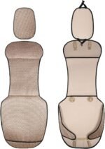 Auto Newer Luxury Breathable Car Seat Cover Fit Four Seasons, Universal Front of Car Seat Cushions, Bottom Seat Covers of Full Wrapped Edge,Universal Fit for 95% Cars,SUV,Pickup(Beige,1PCS) - Image 5
