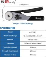 JRready Deutsch Crimp Tool ST2169 Deutsch Crimping Tool for DT,DTM,DTP and Amphenol AT ATP ATM Series Size 16 20 12 Solid Pin&Soc Contacts,Closed Barrel Crimp Tool with Three Positioners - Image 4