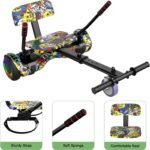 UNI-SUN Scooter Seat Attachment, Scooter with Go Kart for Kids Boys Girls Adults, with Corlorful LED Lights, Bluetooth - Image 3