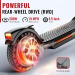 SISIGAD Electric Scooter, 8.5"/10"/12" Tires, Peak 500W/700W Motor, 19/25Mph, 15/30 Miles Long Range, Folding Scooter Adults for Commuting - Image 4