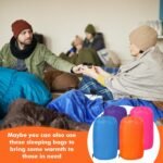 Macarrie 4 Pcs Bulk Sleeping Bags for Homeless Donation Shelter Adults 0 Degree Waterproof Backpack Bags with Compression Sack for Cold Weather Emergency Hiking Camping Warm - Image 5