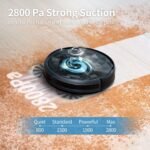 AIRROBO Robot Vacuum Cleaner, 2800Pa Suction‌, Smart Navigation, APP & Remote Control‌,120-Min Runtime, Anti-Collision & Anti-Drop, for Hard Floors & Carpets - Image 3