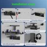 Wall Mount for Xbox Series X - Sturdy Shelf Load Up 10Kg, Integrated Ventilation, RGB, 3 USB Port, Prevent Falling, 2 Holder, Headphone Stand & Dust Cover Kit - Wall Mount Kit for Xbox Series X - Image 4