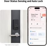 Aqara Smart Lock U50, Keyless Entry Door Lock with Apple Home Key, Bluetooth Deadbolt Lock, App Remote Control, Supports Apple HomeKit, Matter, Google Home, Alexa, IFTTT, Black - Image 5