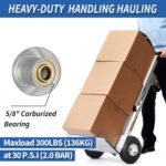 4.10/3.50-4 Pneumatic Tire, 10" Tire and Wheel, 2 Pack, with 2.2" Offset Hub, 5/8" Axle Bore Hole, Sealed Bearings, for Hand Truck Trolley Dolly Cart - Image 5