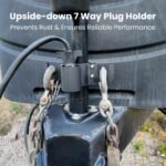 Safoner Aluminum Trailer Towing Chain Organizer with 7-Way Plug Holder- Heavy-Duty RV Tongue Jack Accessories - Image 4