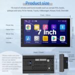 Double Din Car Stereo with 7" HD Touchscreen | CarPlay & Android Auto | Backup Camera | Bluetooth GPS Navigation | FM/AM | All Vehicles - Image 3