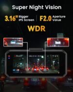 IIWEY 4K Dash Cam Front and Rear for Cars, Dual UHD Camera with WiFi, Free 64GB Card, 3.16" IPS, G-Sensor, Parking Mode, Loop Recording, WDR - Image 6