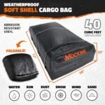 Mockins 72"x48"x20" XXL Roof Cargo Bag for Top of Car, Truck, & SUV | 40 CuFt Weatherproof Car Topper Luggage Carrier Waterproof Bag | Soft-Shell Vinyl Car Rooftop Cargo Carrier Bag w/Accessories - Image 3