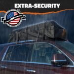 Mockins 72"x48"x20" XXL Roof Cargo Bag for Top of Car, Truck, & SUV | 40 CuFt Weatherproof Car Topper Luggage Carrier Waterproof Bag | Soft-Shell Vinyl Car Rooftop Cargo Carrier Bag w/Accessories - Image 4