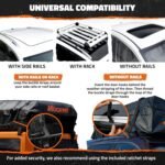 Mockins 72"x48"x20" XXL Roof Cargo Bag for Top of Car, Truck, & SUV | 40 CuFt Weatherproof Car Topper Luggage Carrier Waterproof Bag | Soft-Shell Vinyl Car Rooftop Cargo Carrier Bag w/Accessories - Image 5