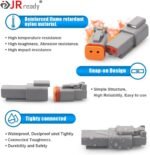 JRready ST6318-201 DT Deutsch Connector Kit - 8 Sets 2 Pin Gray Waterproof DT Connectors with Size 16 Solid Contacts 14-20AWG - Image 5