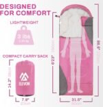 Elevon Sleeping Bag for Adults Teens Kids Cold Warm Weather, Portable Waterproof & Lightweight - Image 3