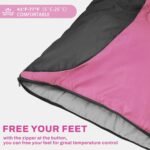 Elevon Sleeping Bag for Adults Teens Kids Cold Warm Weather, Portable Waterproof & Lightweight - Image 6