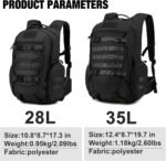 Mardingtop 28L/35L Tactical Backpacks Molle Hiking daypacks for Camping Hiking Military Traveling Motorcycle - Image 3