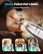 oneisall 4 in 1 Dog Grooming Kit with LCD Display, Dog Hair Trimmer for Paw Nail Grinder, Rechargeable Cordless Low Noise IPX7 Waterproof Pet Clippers - Image 5