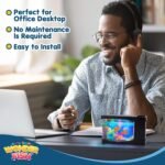 Artificial Fish Tank Virtual Ocean Toy in Motion Lamp - Mini Office Desk Aquarium 3 Colorful LED Lights, Moving Bubbles, Gift for Kids and Adults - Image 5