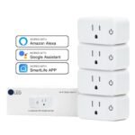 4 Pack Smart Home Wi-Fi Plugs - Alexa & Google Home Compatible, White, Toggle Switch, Automatic Operation - Image 3