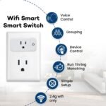 4 Pack Smart Home Wi-Fi Plugs - Alexa & Google Home Compatible, White, Toggle Switch, Automatic Operation - Image 5