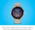 Garmin Venu 3S Soft Gold Stainless Steel Bezel 1.2-Inch AMOLED Touchscreen Display Smart Watch with 41mm French Gray Case and Silicone Band - Image 4
