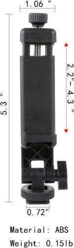 Multifunctional Universal Cell Phone Tripod Mount Adapter 360 Rotation Camera Hot Shoe Phone Holder Compatible with Canon Nikon Sony DSLR - Image 4