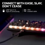 HyperX Alloy Origins Core - Tenkeyless Mechanical Gaming Keyboard, Software Controlled Light & Macro Customization, Compact Form Factor, RGB LED Backlit, Linear HyperX Red Switch,Black - Image 3