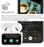 Touch-Screen Bluetooth 5.4 Wireless Earbuds with 50-Hour Playtime ANC/ENC Noise Canceling Transparency Mode IPX7 Waterproof 5 EQ Modes - Compatible with Android/iOS Multi-Function Headphones - Image 3