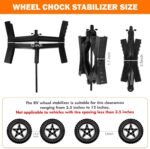 Camper RV Wheel Chock Stabilizer, Heavy Duty Tire Locking Chock RV Camper Accessories with Wrench, Anti-Move X Shape Wheel Chocks for Travel Trailers - Pair - Image 3