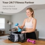 LIONSCOOL Set of 2 Neoprene Coated Dumbbell Hand Weights, Anti-Slip and Anti-Roll Hex Dumbbells in Pair for Strength Training, Resistance Training - Image 7