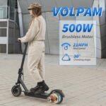 VOLPAM 10 Inches Electric Scooter, Dual Suspension, 22 MPH Top Speed, 500W Powerful Motor, 28 Miles Long Range, Dual Braking, Max Load 264 lbs - Image 4