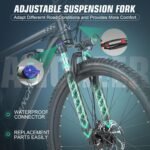 ANCHEER 500W 26" Electric Bike for Adults, [Peak 750W], 48V 10.4Ah Battery, Up to 55 Miles, 3H Fast Charge, Electric Mountain Bike, 2.1" eMTB Tire, 21 Speed, 22MPH Adults Electric Bicycle - Image 10