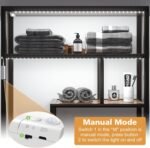 WOBANE Motion Sensor Stair Strip Lights,Rechargeable Motion Activated Closet Light,Battery Powered LED Strip,60 LEDs Homelife Bar for Bed,Pantry,Counter,Night Light,Cabinet,6000K White,6.56ft,2PCS - Image 3