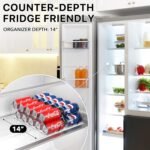 Simple Houseware Soda Can Organizer and Dispenser for Refrigerator / Pantry, Clear, Set of 2 - Image 4