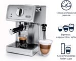 De'Longhi 15 Bar Pump Espresso Machine with Advanced Cappuccino System, Compact Stainless Steel Espresso Maker with Premium Milk Frother for Lattes, Single & Double Espresso, Tamper Included - Image 3