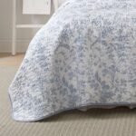 Laura Ashley - Queen Quilt Set, Soft Cotton Bedding with Reversible Design, Medium Weight for Year Round Use, 3 Piece Bed Set with Matching Pillowcases (Amberley Blue) - Image 5