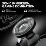 HyperX Cloud II - Gaming Headset, 7.1 Surround Sound, Memory Foam Ear Pads, Durable Aluminum Frame, Detachable Microphone, Works with PC, PS5, PS4, Xbox Series X|S, Xbox One – Red - Image 4