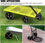 13" 4.00-6 Flat Free Wheels Replacement 2-Pack Solid Tire and Wheel for GOR Cart Tires and Wheel, 5/8" & 3/4” Bearings,for Hand Trucks/Garden Carts/Poly Dump Carts - Image 7